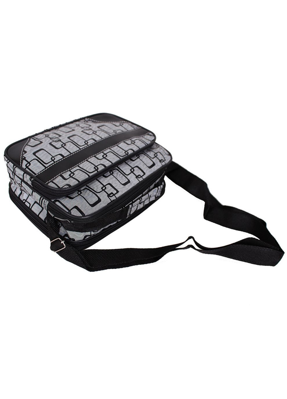 Чоловіча сумка зі шкірозамінника 301566 сіра No Brand (370848067)