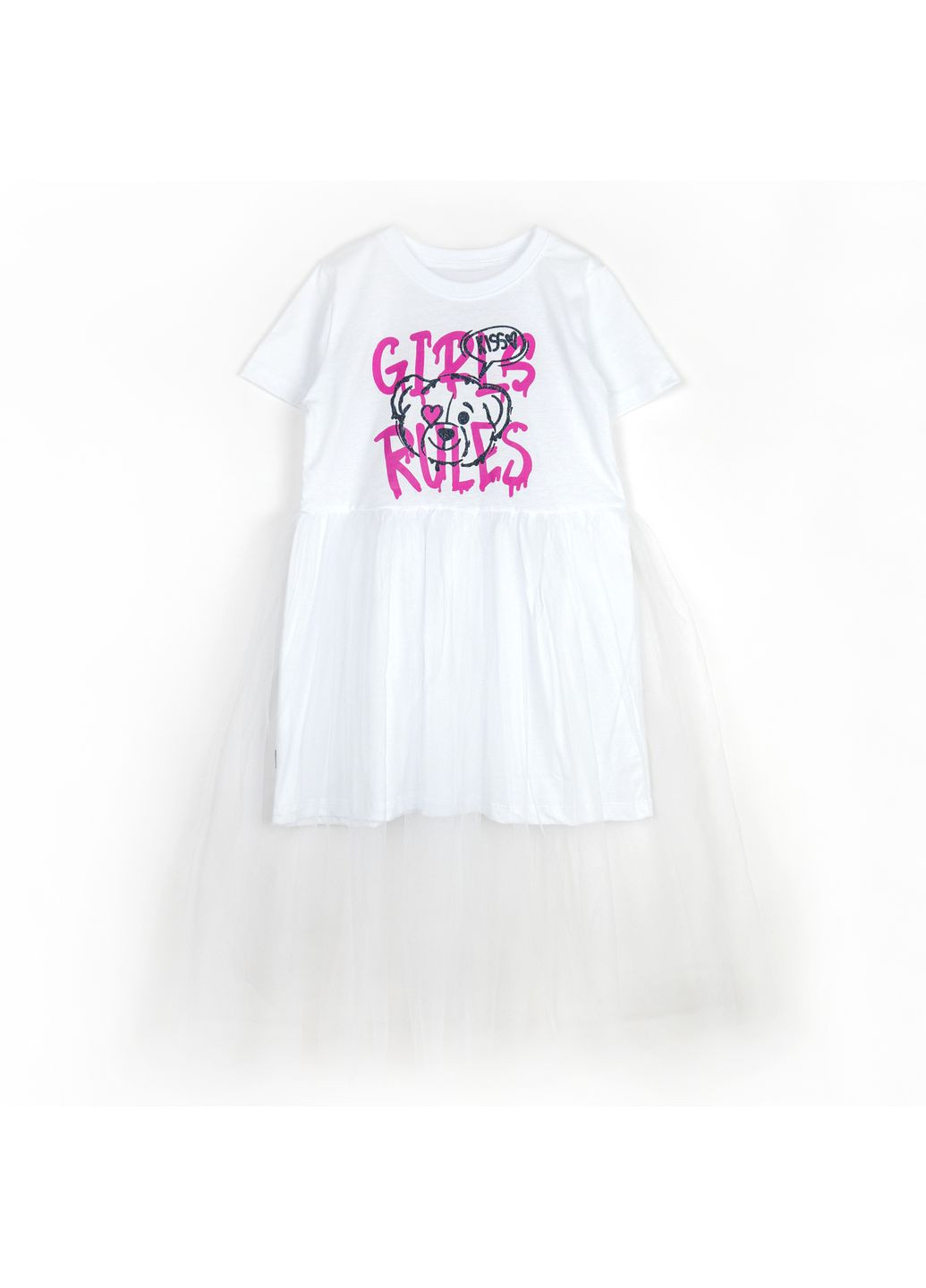 Белое платье для девочки dexter`s с принтом girls rules dexter's (368765242)