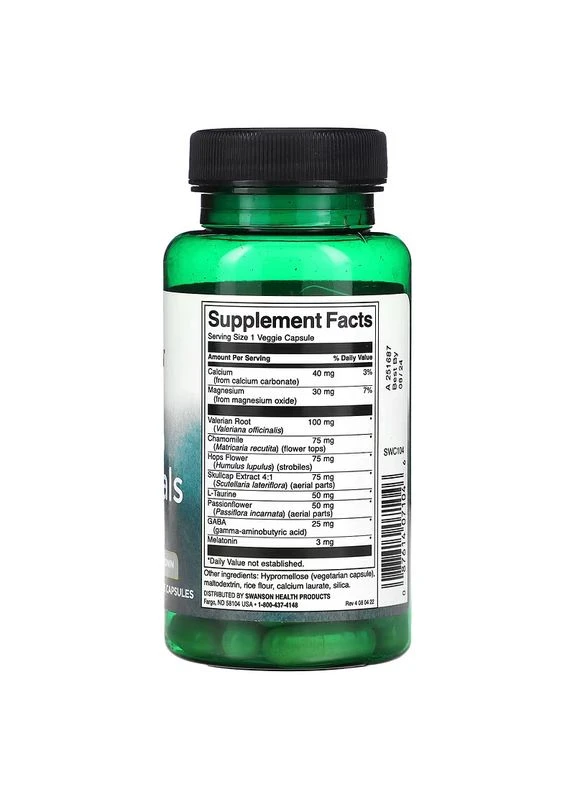 Комплекс для сна Sleep Essentials 60 Veggie Capsules Swanson (311604537)