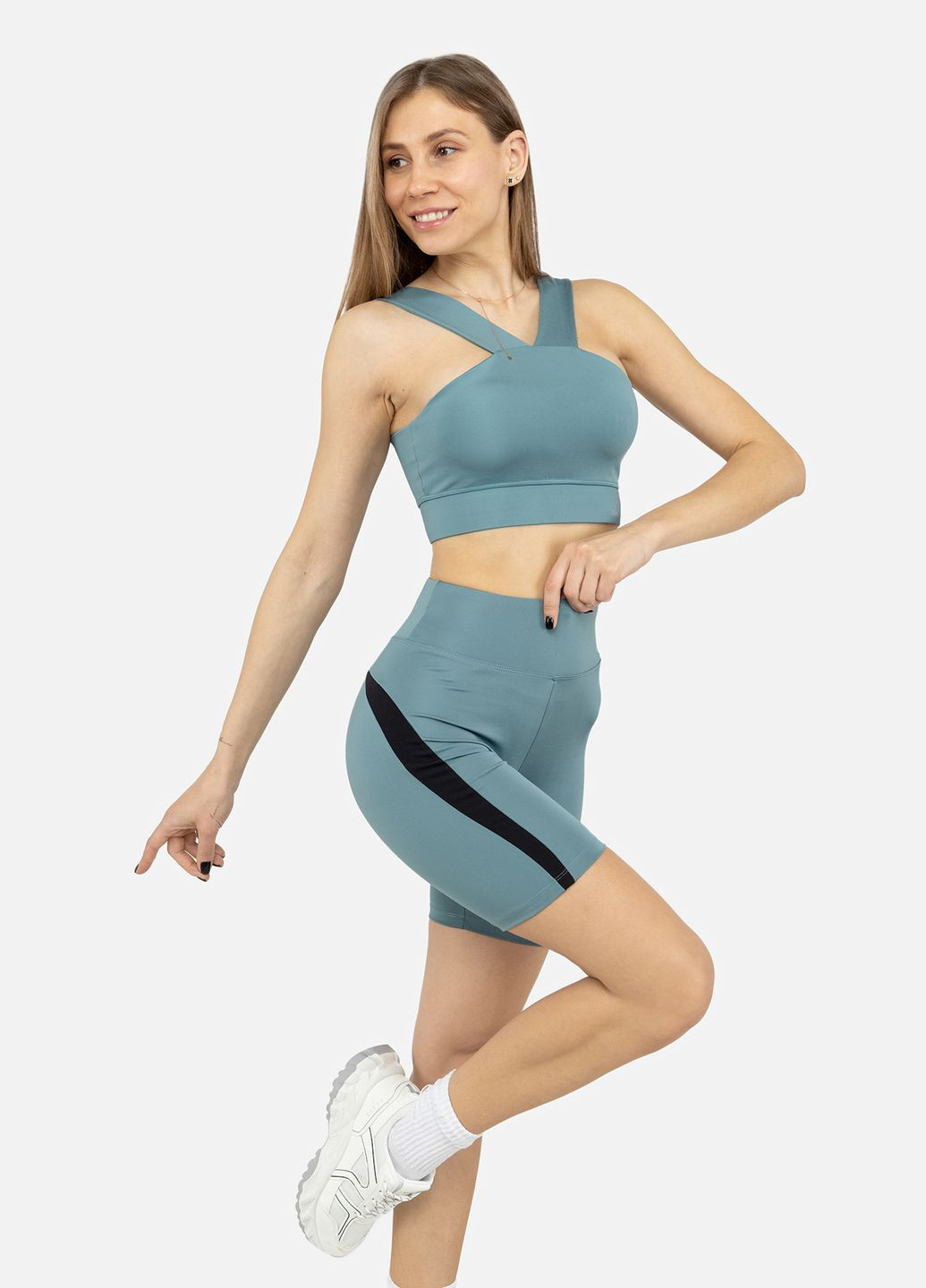 Жіночий спортивний топ колір блакитний CB-00249985 Tommy Life (319084001)