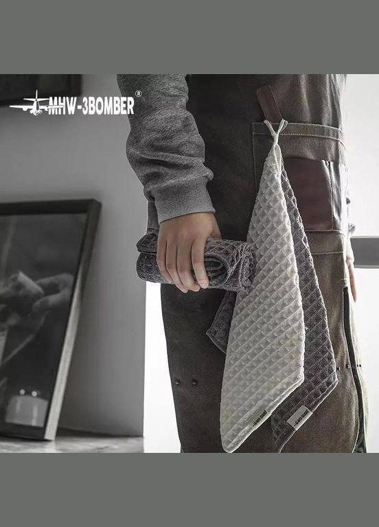 Полотенце бариста 30 на 30 см Темно серое (R-CT5300G-VS) MHW-3BOMBER темно-серый