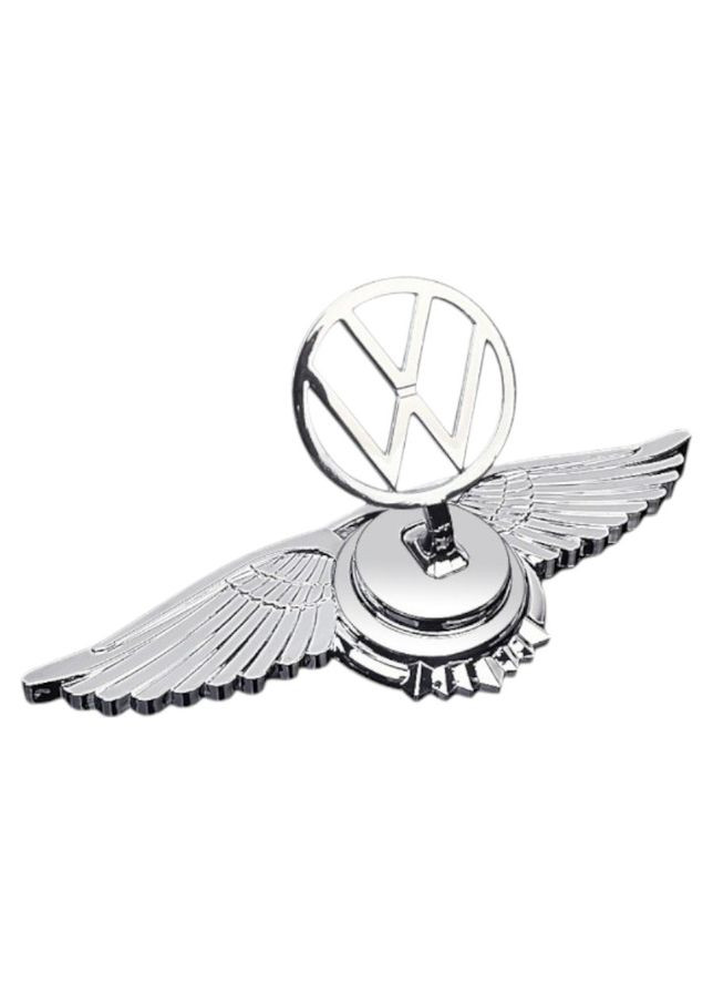 Эмблема прицел орлиные крылья (металлическая LUXE версия) Хром 150г (на скотче) Volkswagen (369610450)