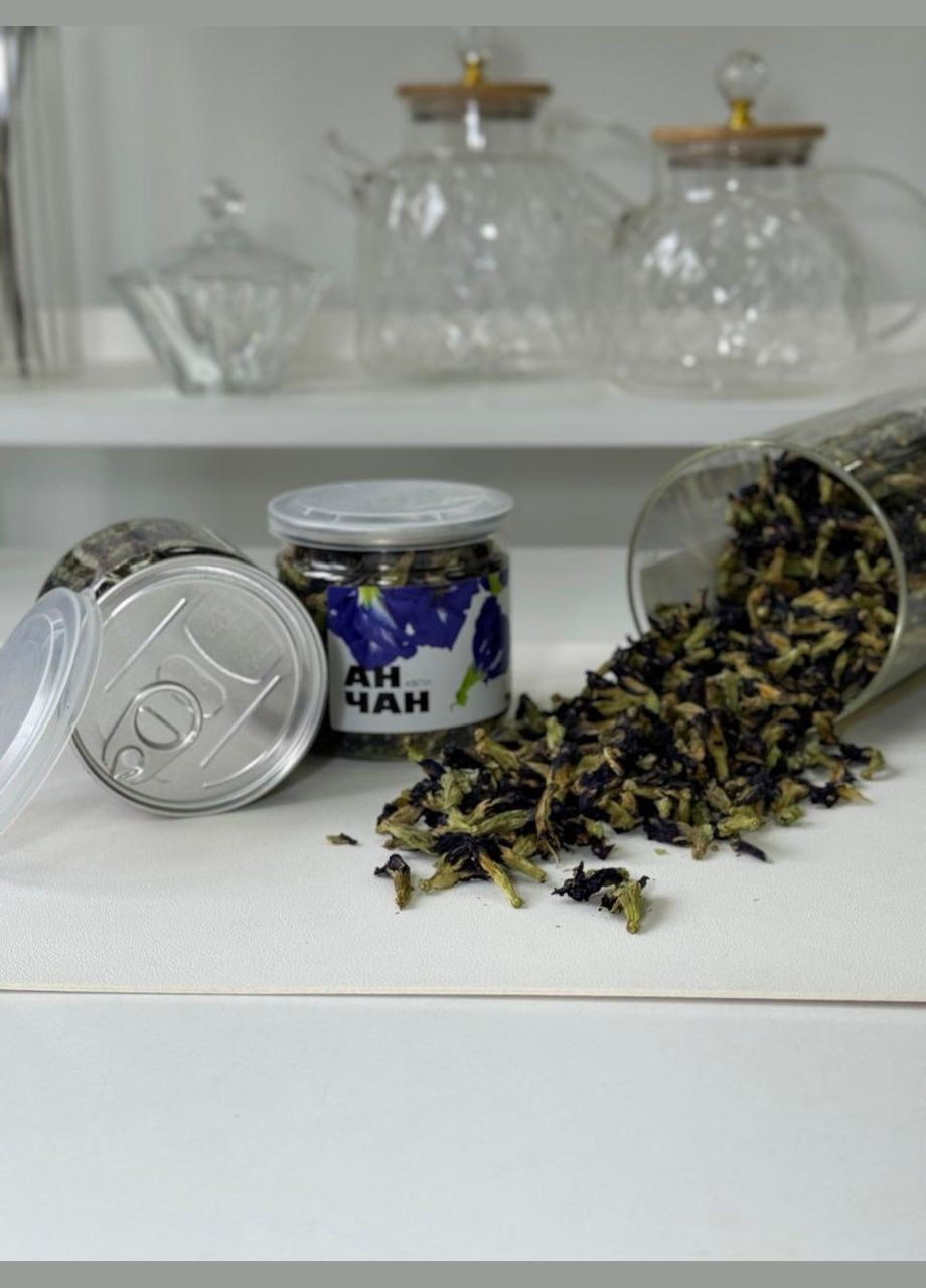 Квітковий трав'яний чай синій Анчан Батерфляй, банка 30г (натуральний чай без домішок- сушені квіти) OSM (304251044)