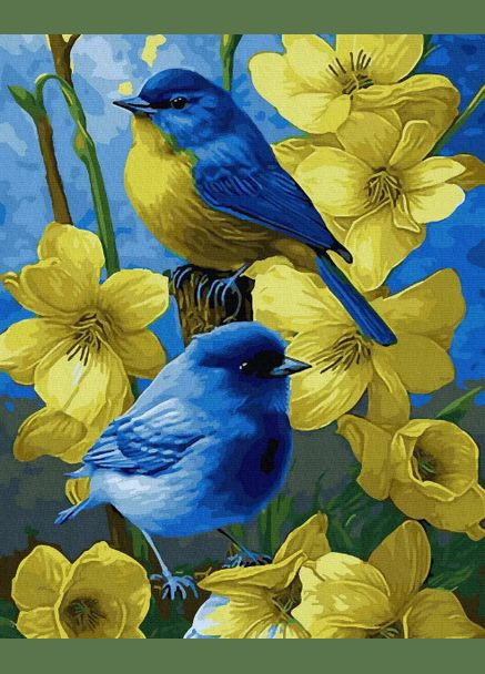 Птицы картины по номерам 40х50см Весенние хозяева GX47337 Rainbow Art (313402405)