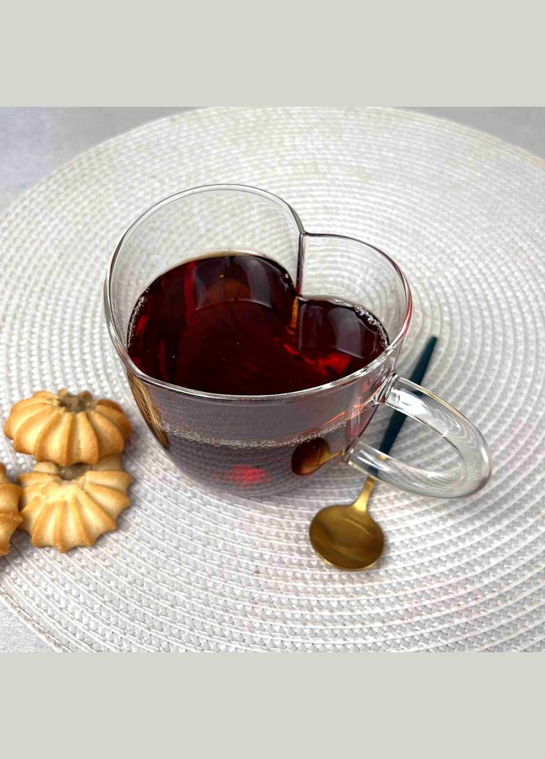 Велика чашка Серце 450мл із боросилікатного скла Hell (303213313)