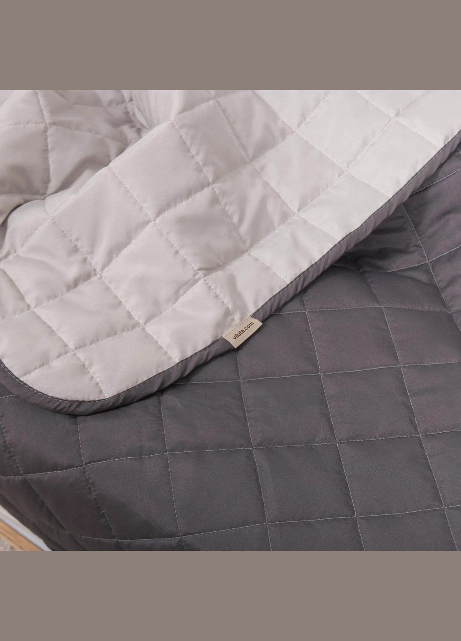 Покривало Дует стьобане двостороннє Графіт 210*220 Viluta (305875532)