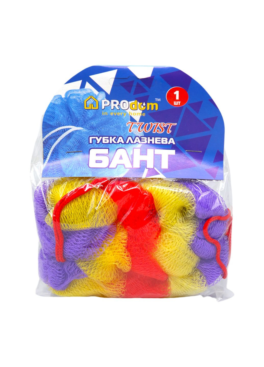 Губка банная "Twist" 1 шт (10х5х17 см) ProDom (327273794)