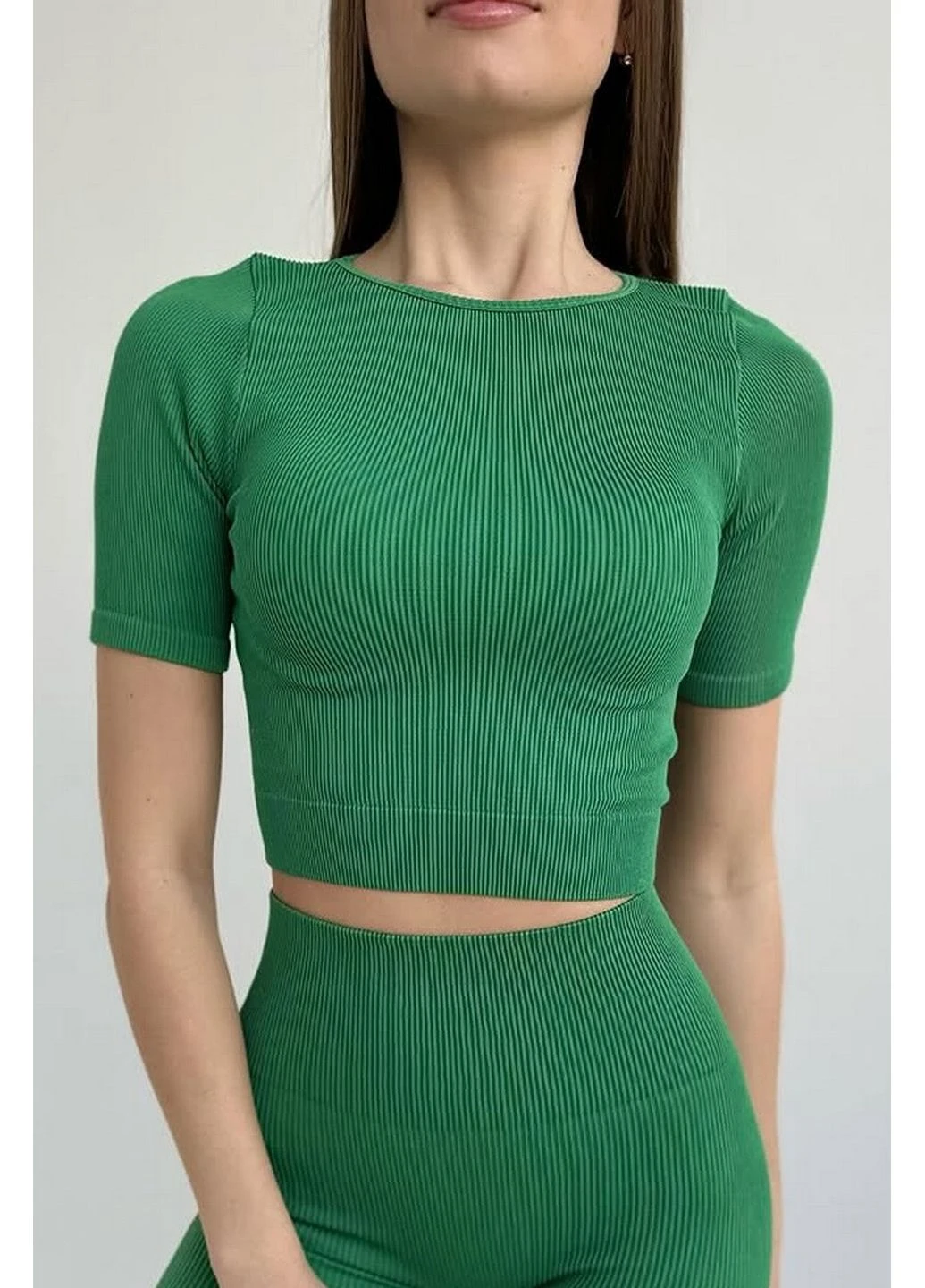 Топ-футболка в рубчик Crop T-Shirt Ribbed InSecret — 387088065