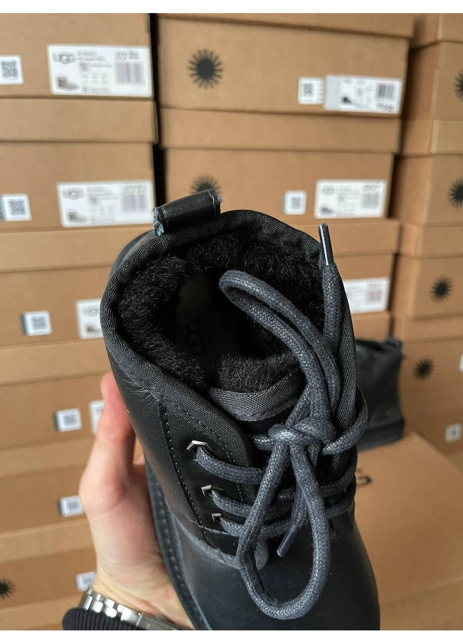 Уггі Чоловічі UGG Neumel Leather Black (Шкіра) (369384134)