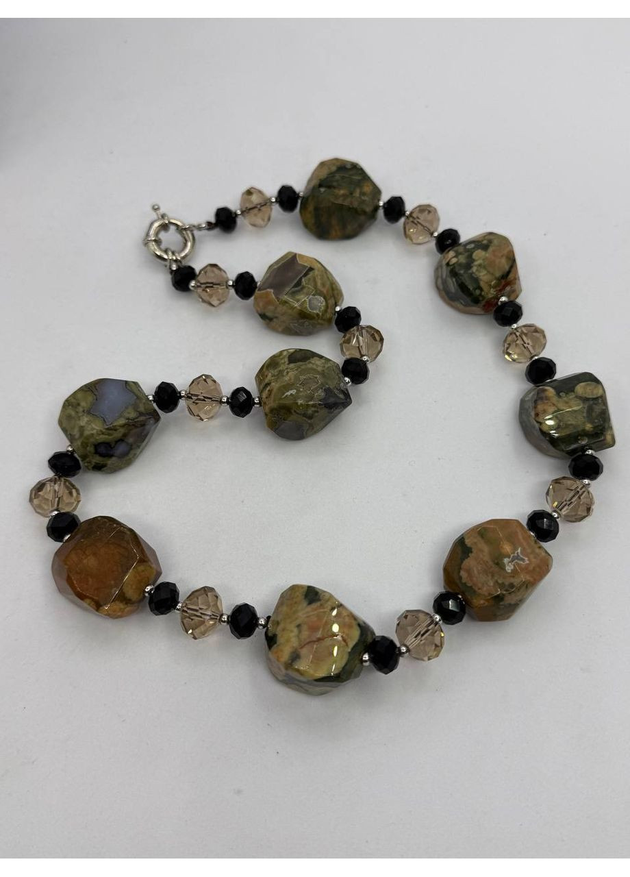 Намисто з яшми 20*25*15 мм 45 см Комбінований No Brand (363829926)