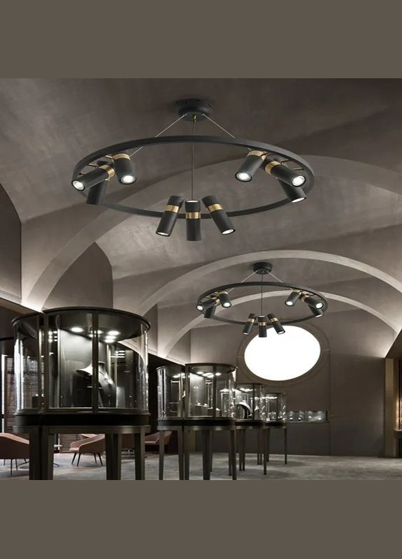 Люстра подвесная LOFT на 18 лампочек 26992 Черный 40-200х85х85 см. Sunnysky (364499957)