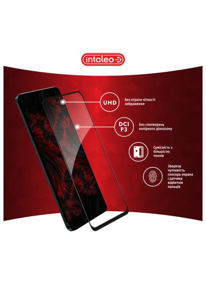 Стекло защитное (1283126583490) Intaleo Full Glue Oppo A58 4G Black (366521629)