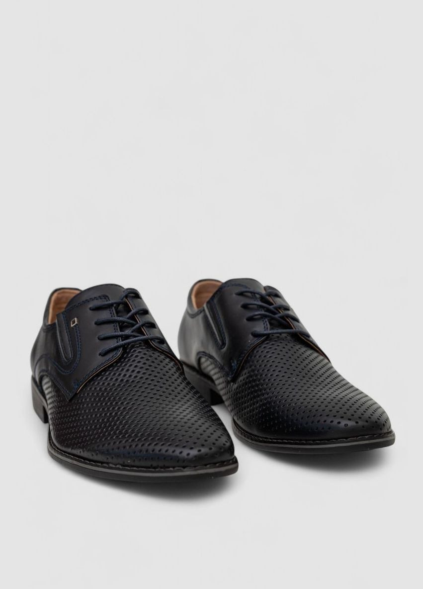 Темно-синие туфли мужские с перфорацией, 243rc301 KangFu