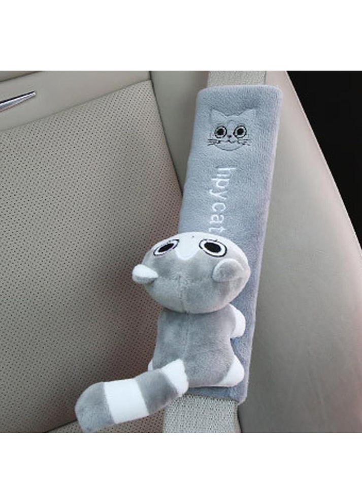 Мягкая автомобильная накладка на ремень безопасности котик (OK0108_1) No Brand (368683748)