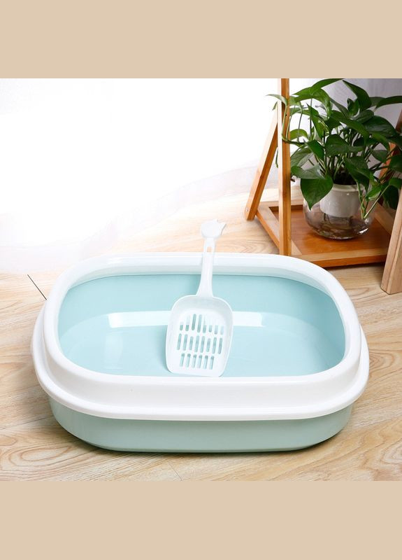 Туалет для кошек 225501 Blue 46*38*13 см лоток для кошек с лопаткой 23 шт. Taotaopets (352013219)