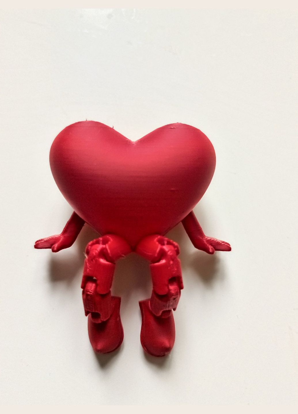 Сердце-валентинка красное подвижное с ножками Prostir 3D (318478229)