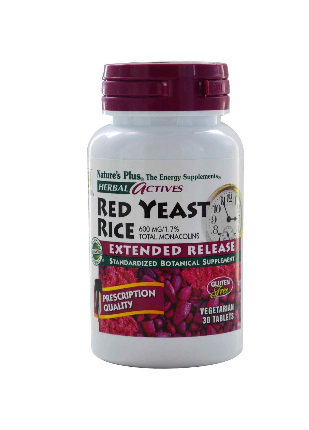Червоний дріжджовий рис, Red Yeast Rice,, Herbal Actives, 600 мг, 30 таблеток Nature's Plus (362368901)