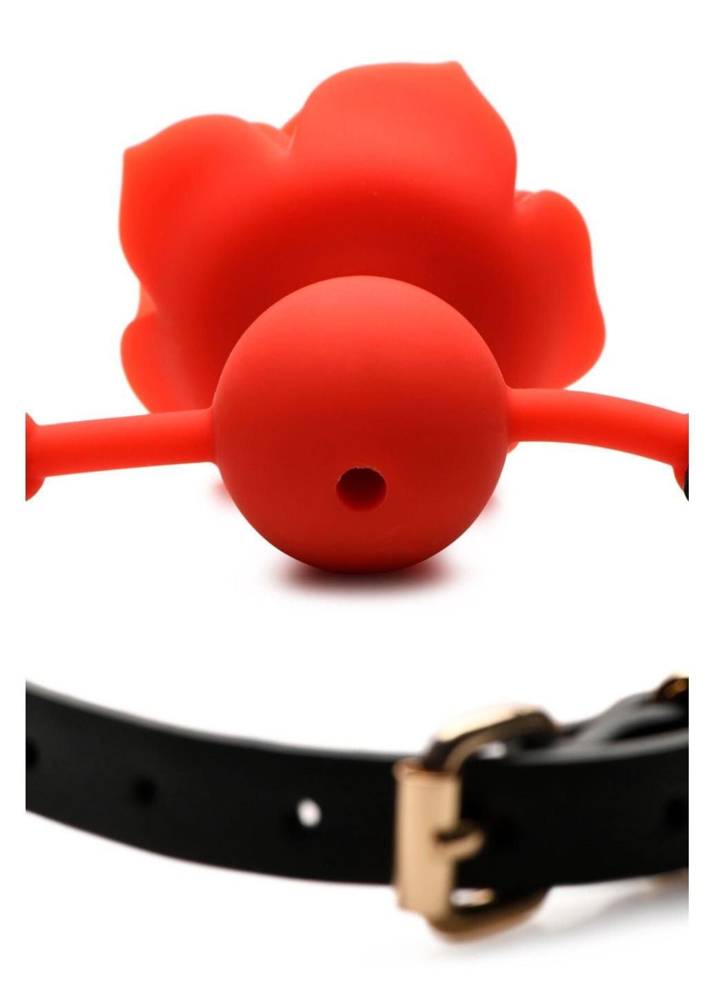 Силиконовый кляп с розой Blossom Silicone Rose Gag Red БДСМ аксессуар для фетиша Master Series (298573443)