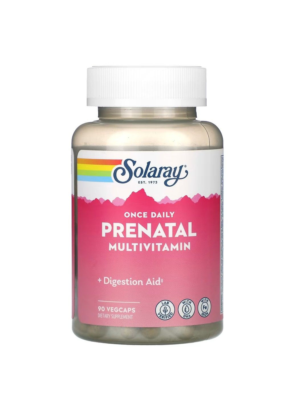 Пренатальные Мультивитамины Once Daily Prenatal Multi-Vita – 90 вег.капсул Solaray (293152501)