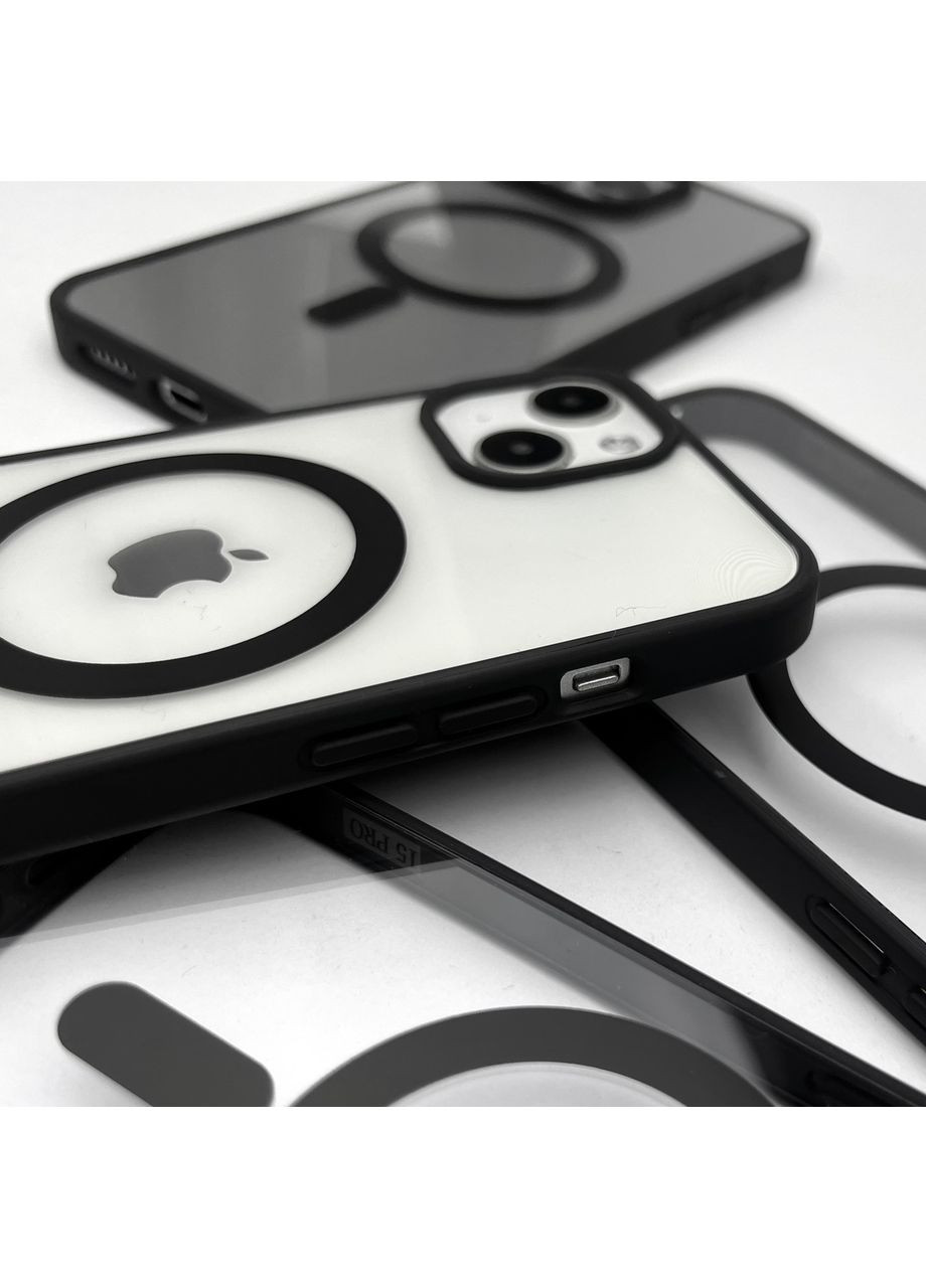 Чохол на 13 Acrylic Magsafe для Apple прозорий магнітний / бортик / Magnetic Black No Brand (369137046)