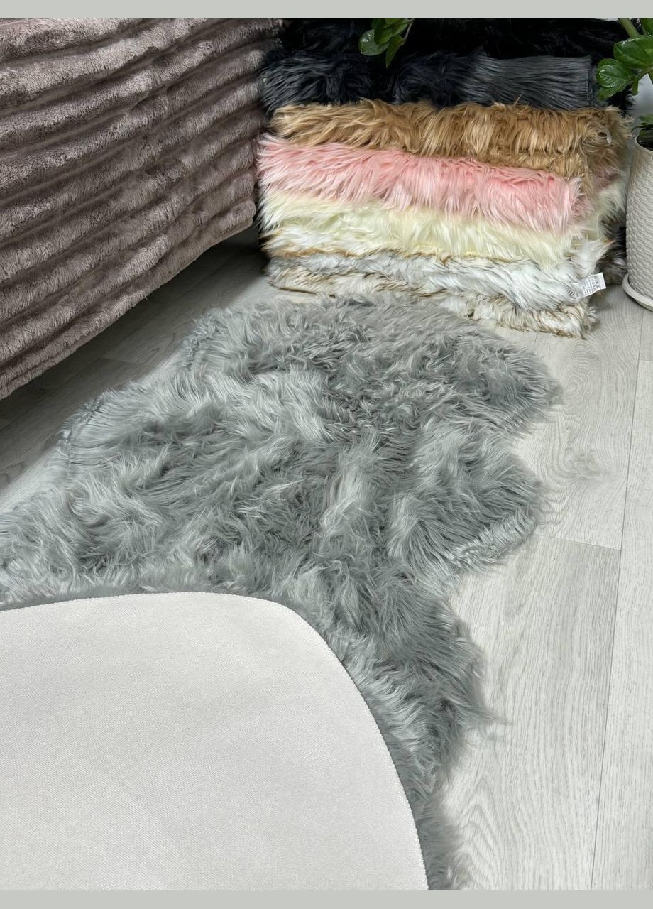 Коврик пушистый износостойкий с высоким ворсом 60х180 см Серый No Brand (323160817)