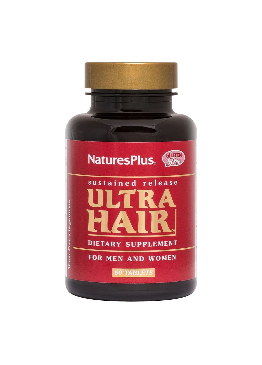 Вітаміни та мінерали Ultra Hair For Men & Women, 60 таблеток Natures Plus (293483143)