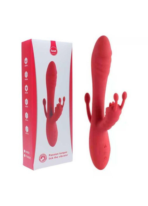 Вібратор Rebbit 3в1 з підігрівом 12 режимів вібрації Drive No Brand (322400414)