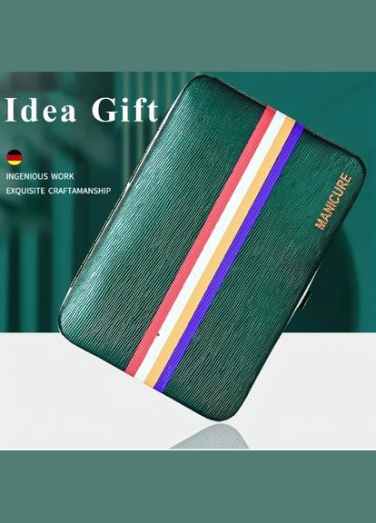 Набір для манікюру та педикюру Manicure з нержавіючої сталі у сумці 13 предметів Green Max-Manicure (297949511)