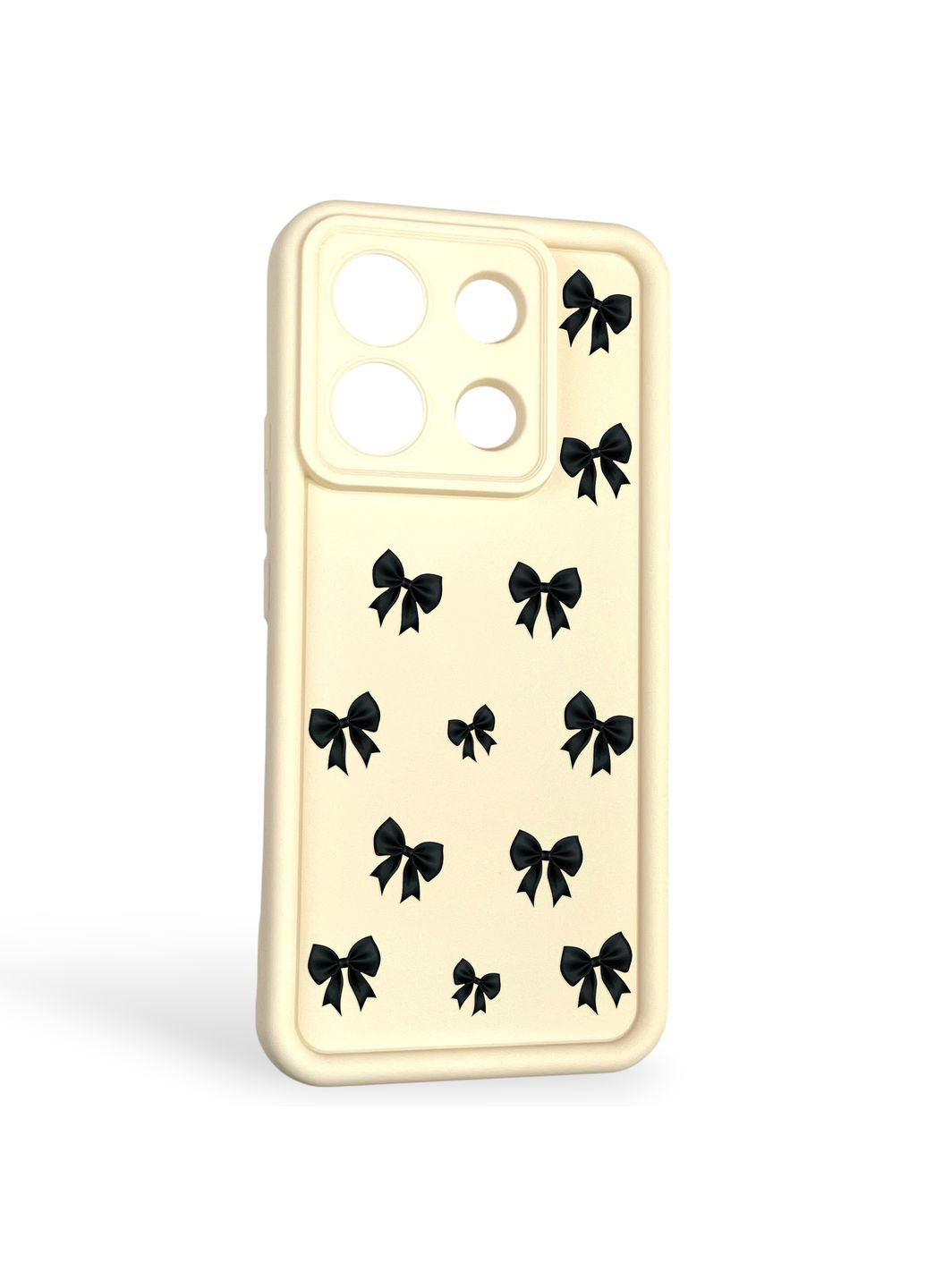 Чохол силіконовий Soft Touch з 3D принтом для Redmi Note 13 Pro 5G молочний (Повний захист камери) Xiaomi (370671517)