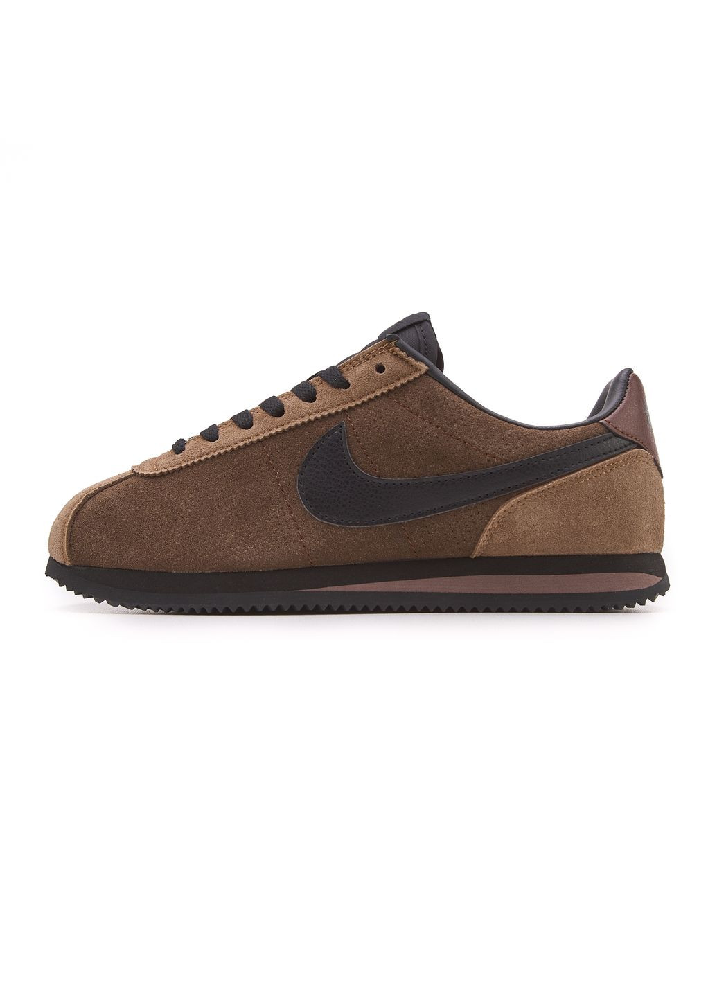 КРОССОВКИ ЖЕНСКИЕ NIKE CORTEZ BROWN BLACK НАЙК КОРТЕЗ No Brand чёрные демисезоны (367174068)