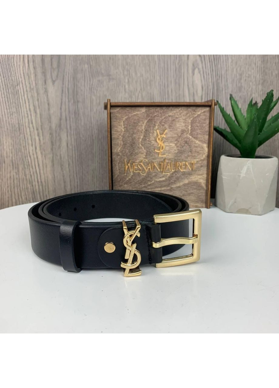 Жіночий ремінь шкіряний з натуральної шкіри 110-120 смний пояс для жінок класичний чорний ProDobro (363136307)