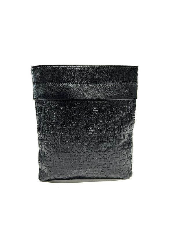 Мужская маленькая черная молодежная вертикальная сумка планшетка через плечо с тиснением No Brand (333300293)