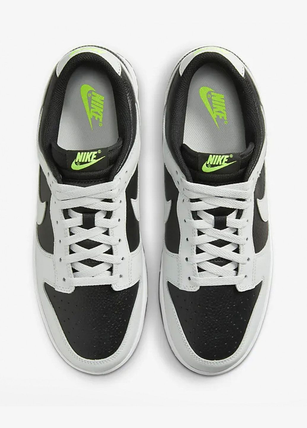 Сірі всесезон кросівки чоловічі dunk low fd9756-001 весна-осінь шкіра чорно-білі Nike