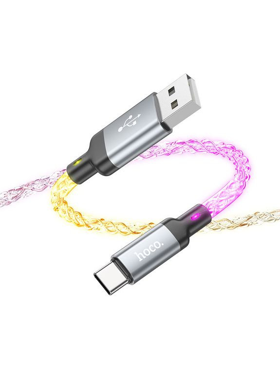 Зарядный кабель USB Type-C для телефона / Провод шнур тайп си для быстрой зарядки и передачи данных 1м Hoco (360637964)