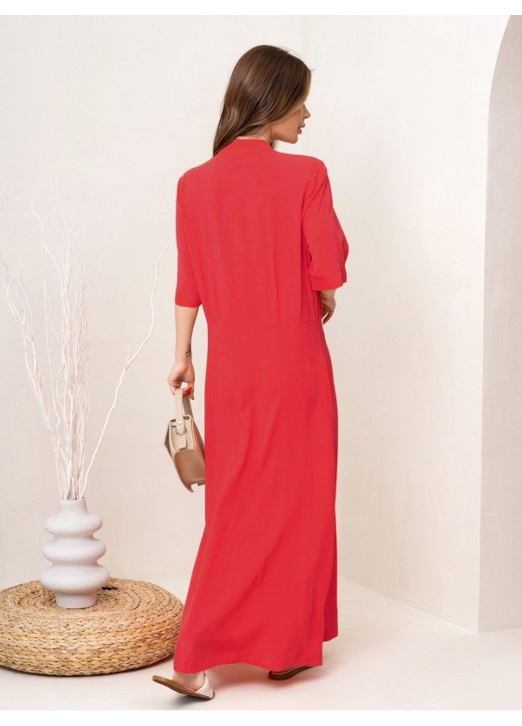 Малиновое повседневный платье issa pus 14072 малиновый ISSA PLUS