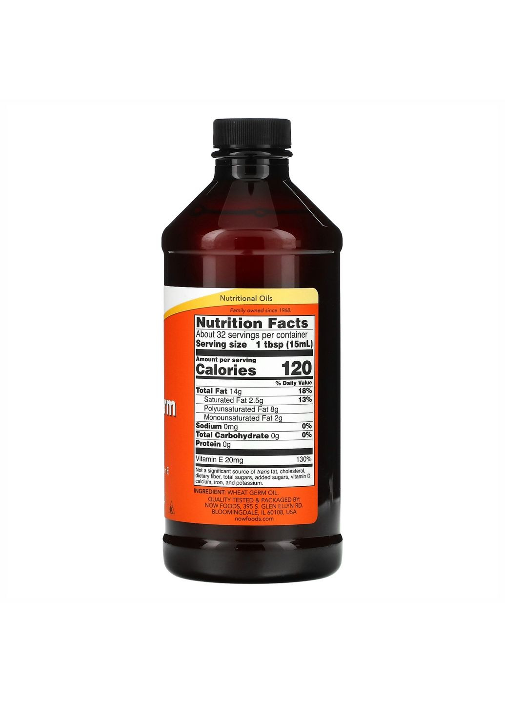Жирные кислоты Wheat Germ Oil - 16 oz Liquid Now Foods (296190701)