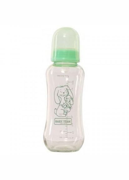 Пляшечка для годування Скляна 250мл 0+ (1211) Baby Team cтеклянная, 250мл 0+ (268140725)