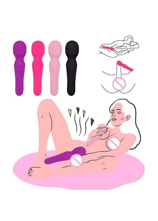 Многофункциональный ребристый вибратор Черный No Brand (366891959)