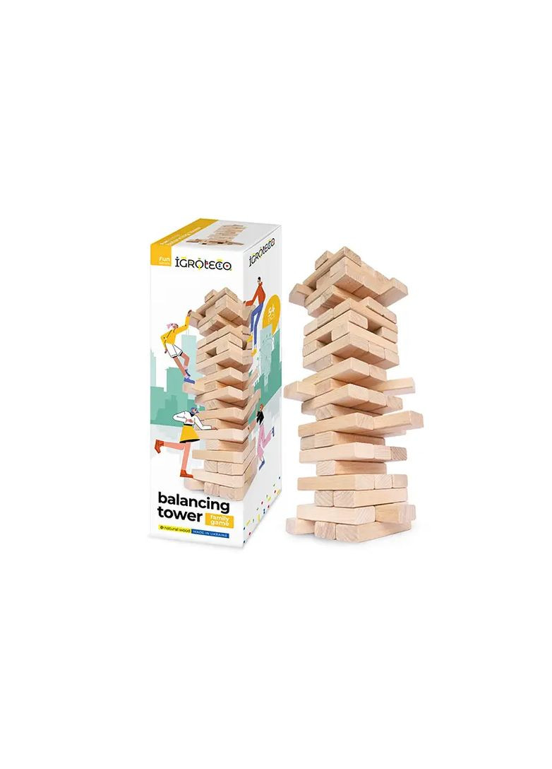 Настільна гра Дженга Вежа-балансир дерев'яна для компанії від 9 років в асортименті 900088 Igroteco Дер9088 (370653860)