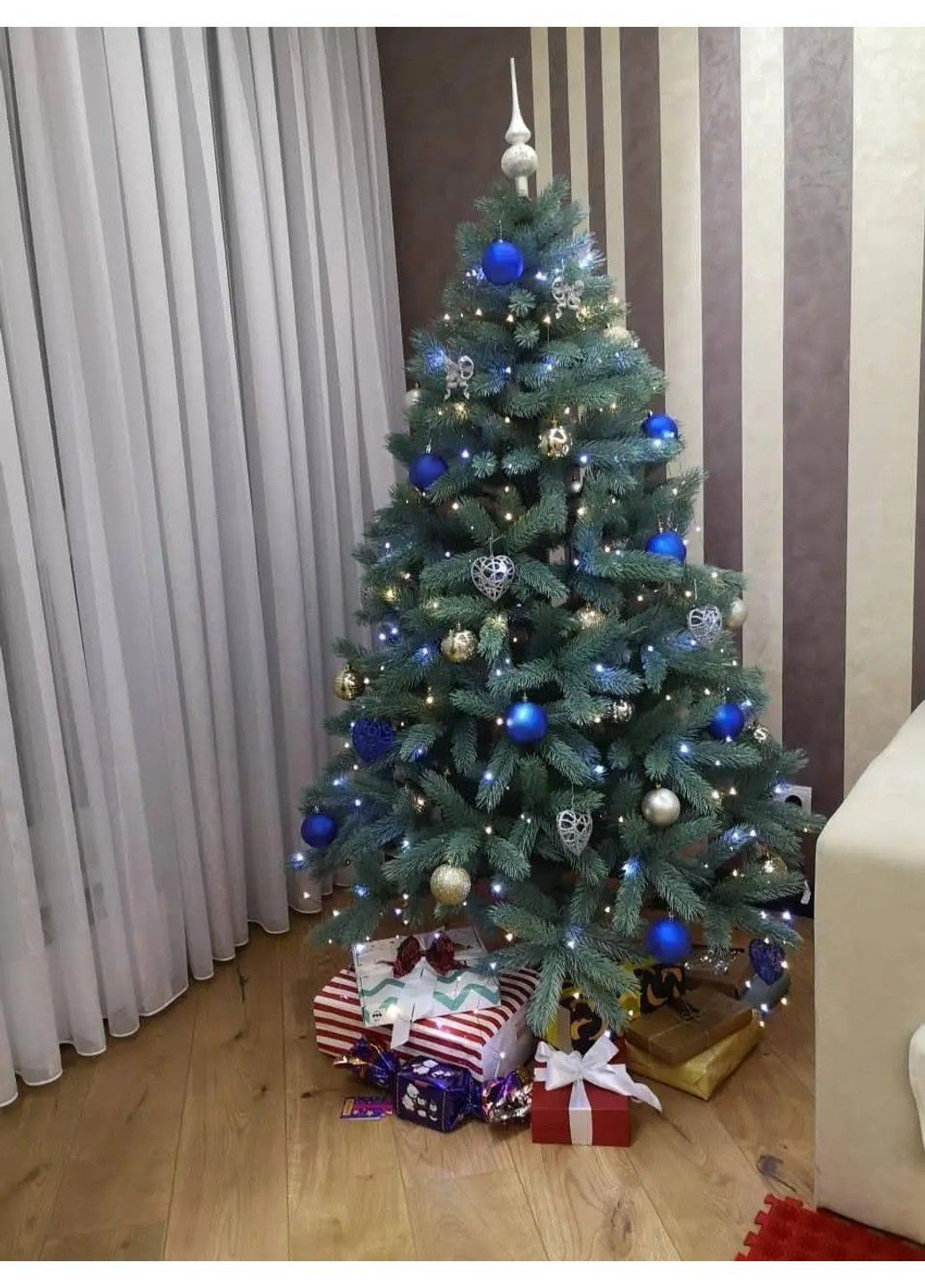 Лита ялинка Буковельська 1.80м. Голуба ялинка штучна лита з металевою підставкою Xatynka (363057984)