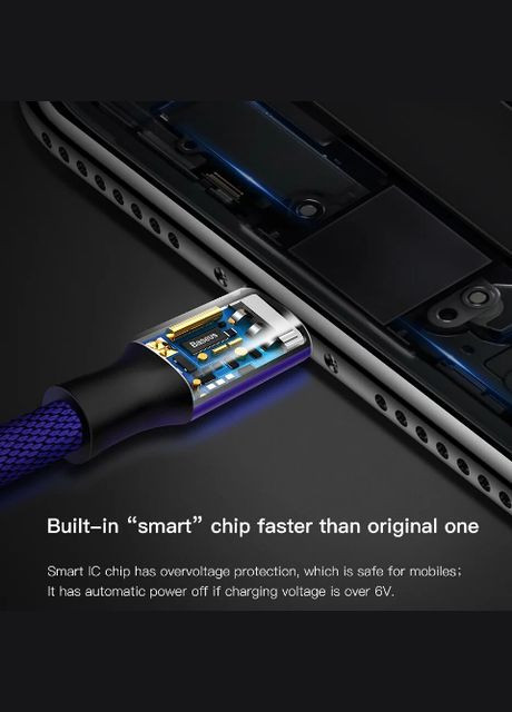 Кабель Yiven Cable for Lightning USB 1.2 м Black Baseus (297949555)