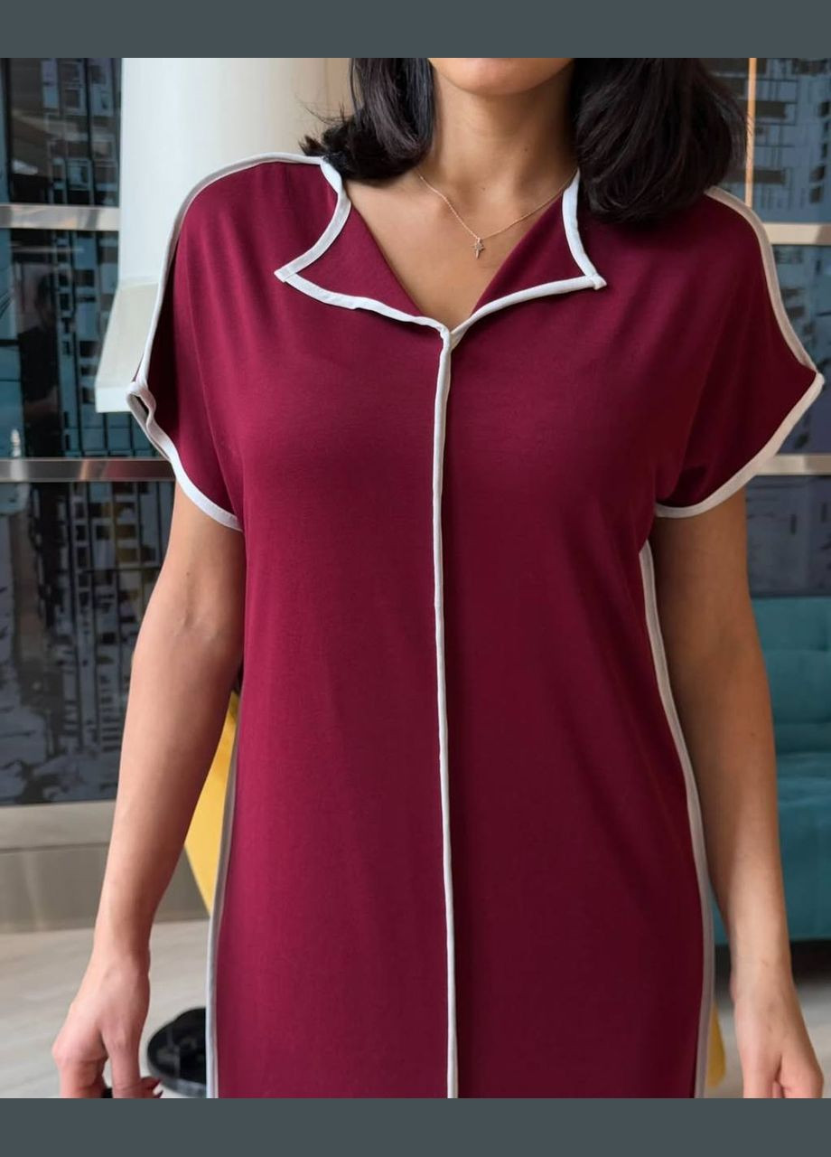 Бордова сукня-туніка Fashion