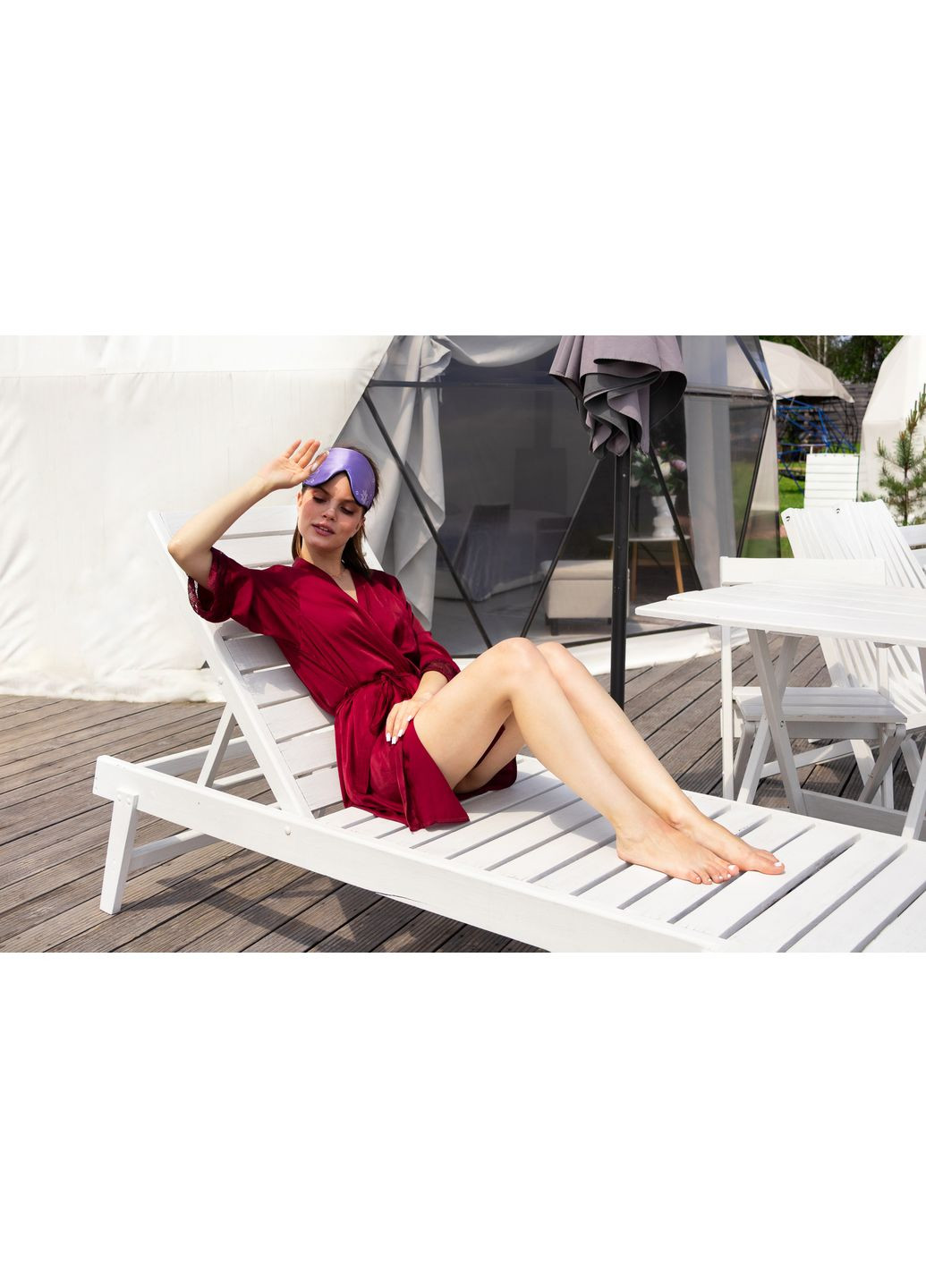 Маска для сну шовкова Чумацький Шлях 3.1 з вишитим українським орнаметом в Подарунковій упаковці Лаванда (1201-02) Фабрика Тиші (369550304)