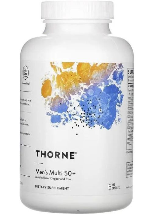 Мультивітаміни для чоловіків 50+ Thorne Men’s Multi 50+ 180 капс Thorne Research (359473099)