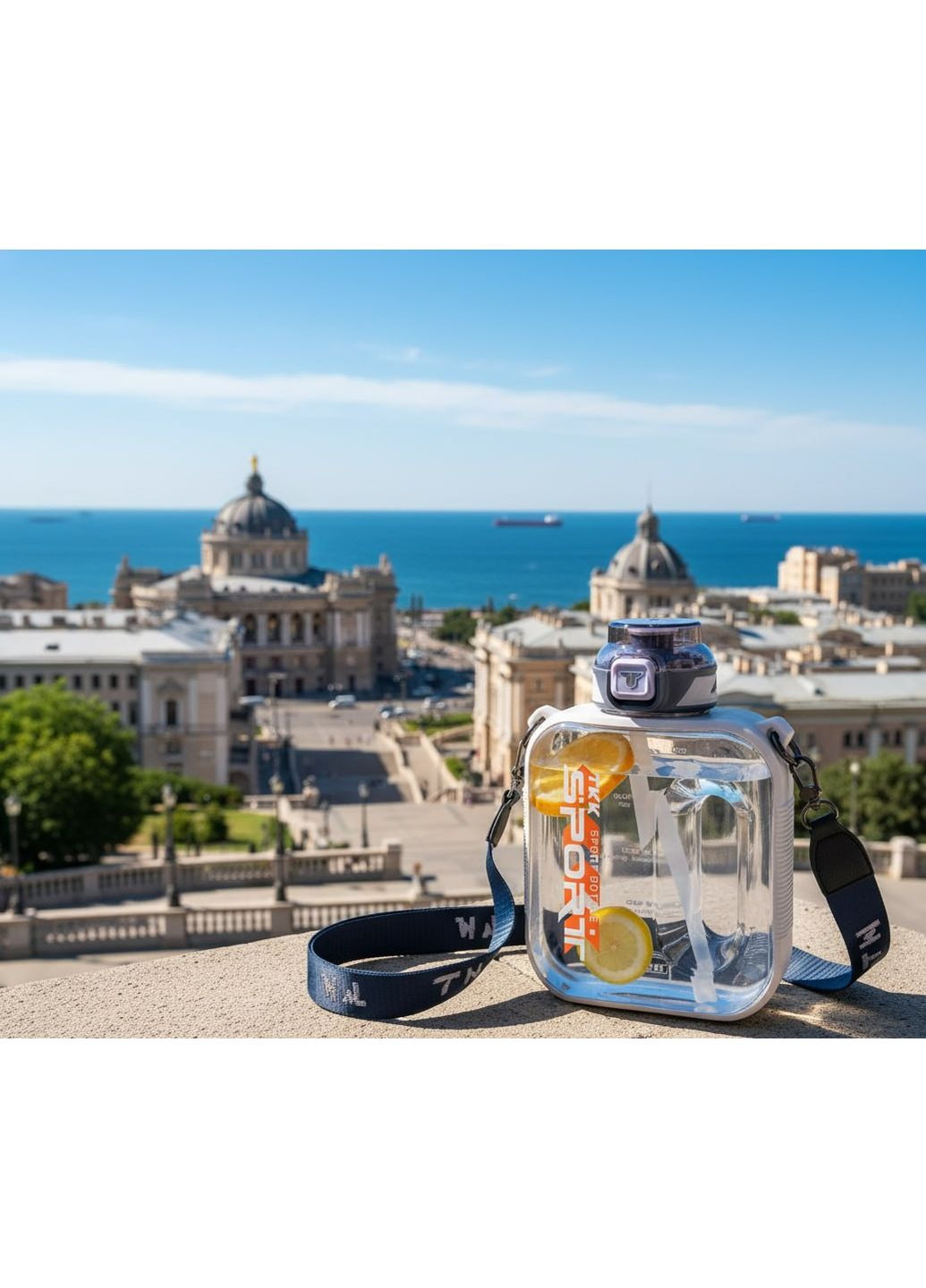 Пляшка TKK SPORT для води 1600 мл із безпечного тритану. Фіолетова No Brand (296101822)