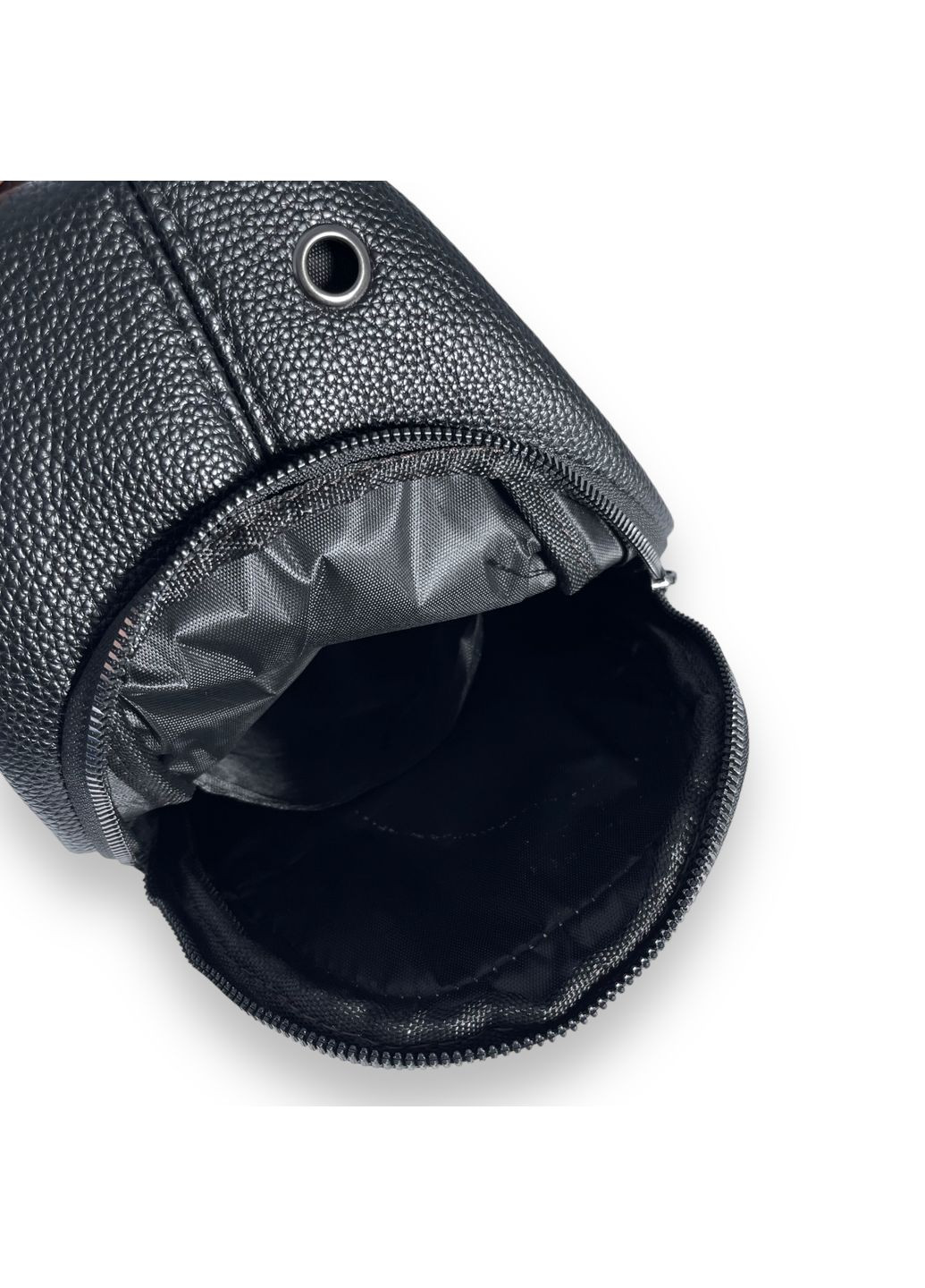 Слинг, экокожа, два отделения, один фронтальный карман, внутренний карман, размер: 30*17*8 см, черный Daishuwz (285814825)