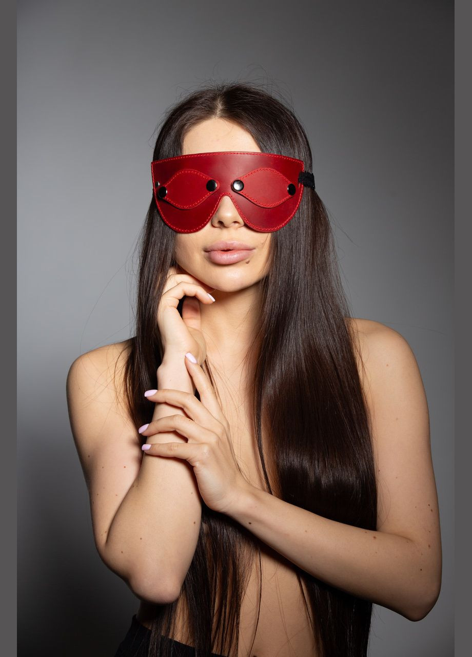 Маска шкіряна Blind eyes червона MS-3 Edena (327878365)