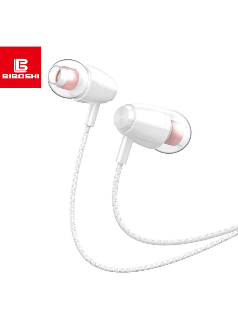 Наушники вакуумные M58 белые / 3.5 мм / микрофон Biboshi (322818930)