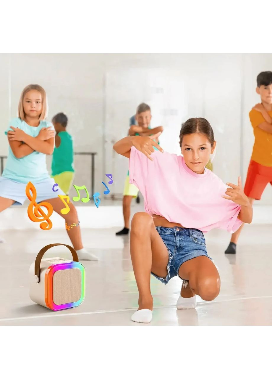 Міні-дитяче караоке K12 з 2 бездротовим мікрофоном, портативна колонка з LED підсвічуванням Foreo (372113895)