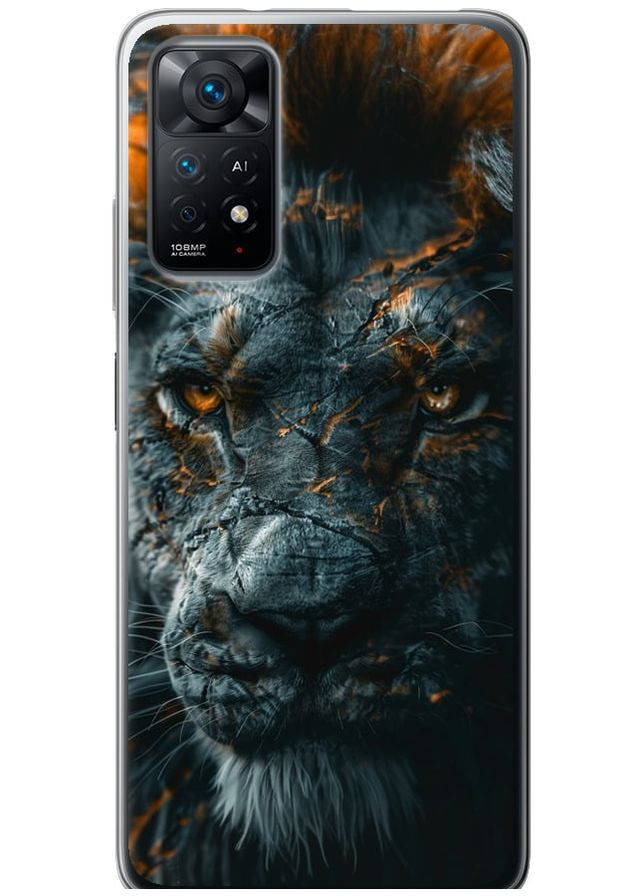 Силіконовий чохол 'Полум'яний лев' для Endorphone Xiaomi Redmi Note 11 (297660742)